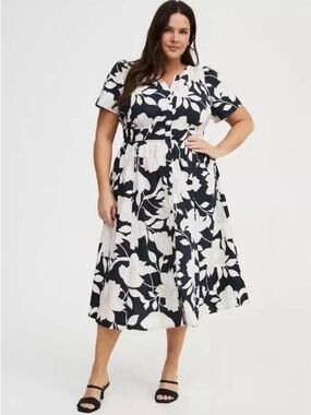 NWT Torrid Y-Neck Tea Length Dress